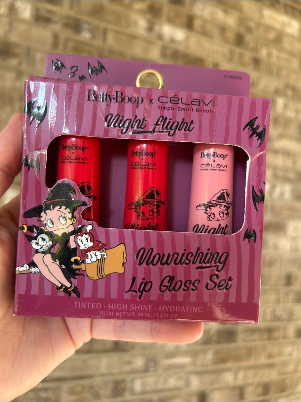 Betty Boop x Célavi Night Flight 3 Pc Nourishing Lip Gloss Set